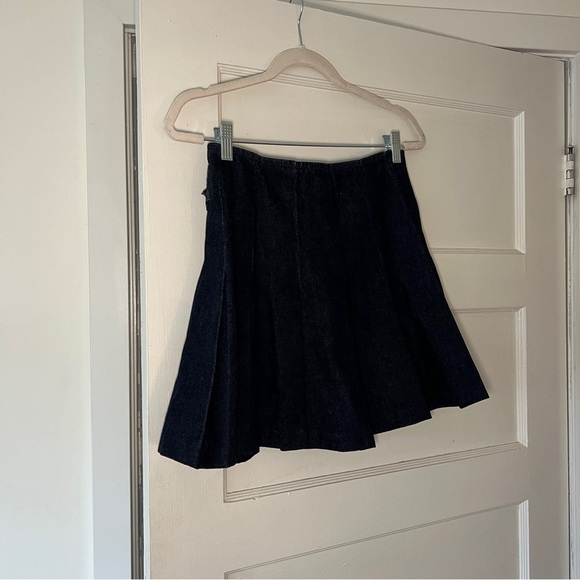 Reformation Denim Pleated Skirt - Picture 8 of 9